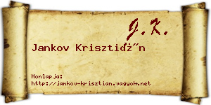 Jankov Krisztián névjegykártya
