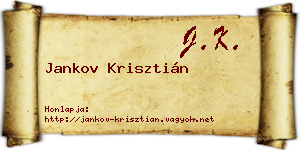 Jankov Krisztián névjegykártya